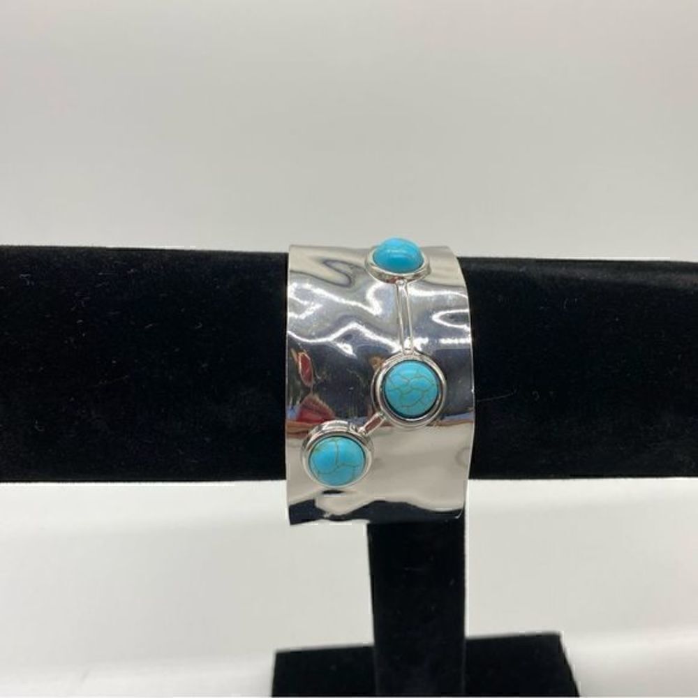 New. Cuff bangle turquoise hematite handmade bracelet